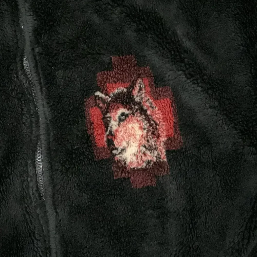 Vintage‎ for seasons plush fleece jacket wolf themed size x large